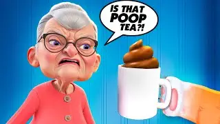 CRAZY Cat Makes GRANNY Special POOP TEA! - I Am Cat Update