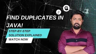 Java Coding Made Easy: Find Duplicates in an Array Explained Step-by-Step | Coding Interview Prep