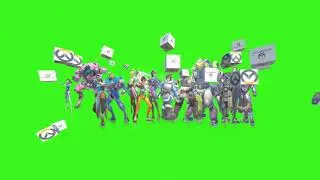 Green Screen Effects Female Overwatch Characters With Logos Royalty Free