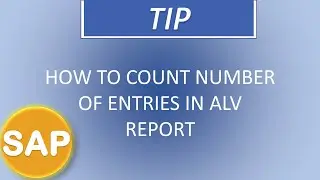 How to Count Number of Entries in ALV Report