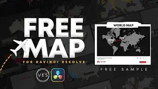 World Map and Line Title for Davinci Resolve
