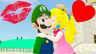 Super Mario - All the Times PEACH Kissed LUIGI