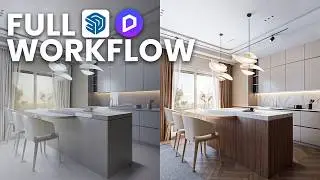 Realistic Kitchen for Beginners - SketchUp and D5 Render