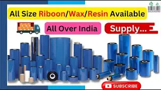 Ribbon Barcode Printer Ribbon Label & Ribbon All Size Wax Wax Rejin Rejin Blue Red 1