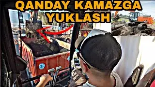 Экскаватор гусеничный Кандай камазга юклаш 