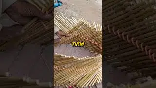 From Bamboo Sticks to a Stunning Stool! 🌿🪑 #craft #howitsmade #bamboo