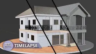 Blender 3D House Modeling (Timelapse)