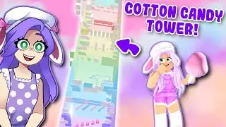 Playing TOWER Of COTTON CANDY! (Roblox)