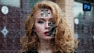 Photoshop Tutorial: How to Make a PUZZLE from a photo.