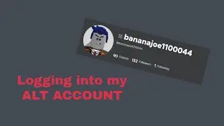 Logging into my alt Account!!!(Roblox)