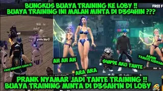 PRANK TRAINING NYAMAR JADI TANTE TRAINING😂BUAYA TRAINING MALAH MINTA DI DESAHIN DI LOBY😂AUTO NGAKAK😆