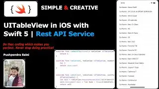 UITableView in iOS with Swift 5 | Rest Service