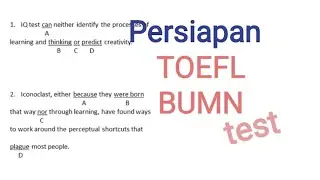 Written Expression (part 11) / Error Analysis Persiapan Test TOEFL/BUMN 2023