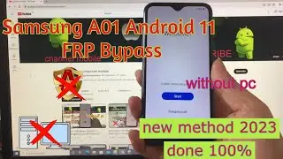 Samsung A01 Android 11 FRP Bypass | Samsung A015 Google Lock Remove ✔ | Without pc