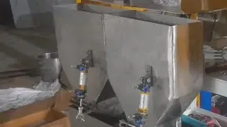 double head semi automatic weighing filling machine