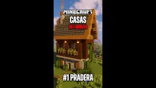 Casas de Minecraft en 1 Minuto: Casa de la Pradera #shorts