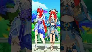 Twins Nilou dances Loka Loka 喽卡喽卡舞 | Genshin Impact [MMD]