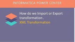 How do we Import or Export transformation . XML Transformation