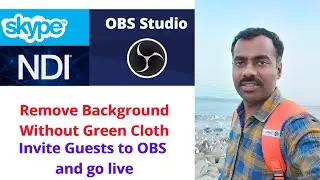 Remove background without Green Cloth using OBS NDI plugin and Skype.