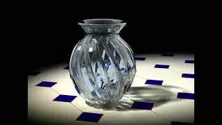 Cut Glass on Parisian Kitchen Tile Floor