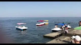 Анапа 11 июля 2021 Чёрное море Галечный пляж / Anapa 11 July 2021 Black see Beah