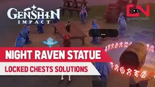 How to Unlock Twinning Isle Puzzle Locked Chests in Genshin Impact with Night Raven Statues