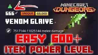 Insanely High Item Power Level Glitch Is BACK!! Level 600+ Wipe Everything Out! Minecraft Dungeons