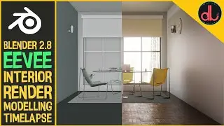 Blender 2.8 Eevee Interior Modelling | Timelapse Tutorial
