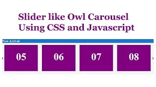 Slider or Carousel like owl carousel in vanilla javascript