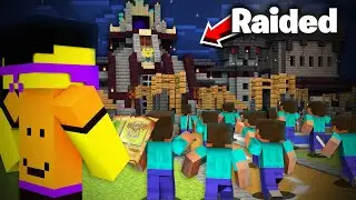 I Raided TechnoGamerz CASTLE with 100Players In Minecraft