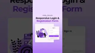 Responsive Login And Registration Form Using HTML CSS And JavaScript