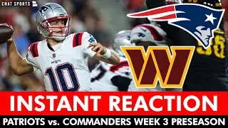 Jacoby Brissett Injury News | Patriots vs. Commanders NFL Preseason Game | INSTANT REACTION!