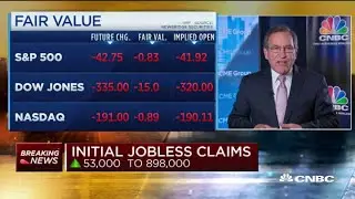 Weekly jobless claims come in at 898,000, vs 830,000 expected