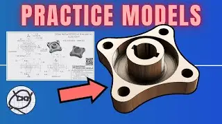 2D to 3D CAD PRACTICE MODEL-  Drawing to model - FREE PRACTICE for 3D CAD users - KEYED STAR