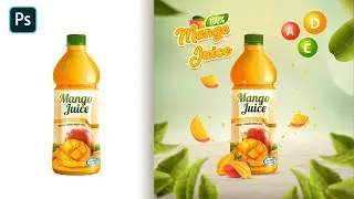 Mango Juice Social Media Banner Design | Adobe Photoshop Tutorial