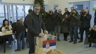 Serbian President expects landslide victory as he votes in election | AFP