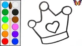 How to draw a CROWN / coloring CROWN TOY for children / Coloring for Kids