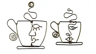 Wire Teacup & Coffee Cup Face Pendant Tutorial