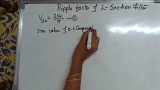 Ripple factor of L-section filter