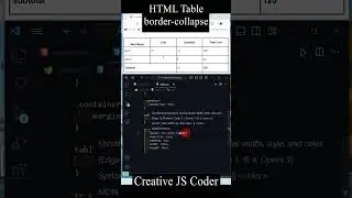 HTML Table | border collapse Property