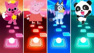 Pinkfong vs Peppa Pig vs Bluey vs Babybus - Tiles Hop