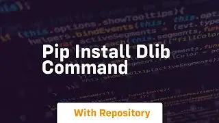 pip install dlib command