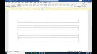 How to Split tables in MS word