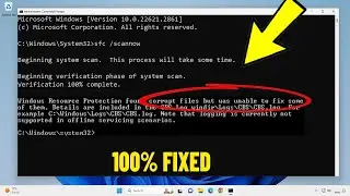 Windows resource protection found corrupt files Error in Windows 11/10/7 | How To Fix Sfc /Scannow ✅