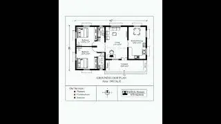 2 bedroom house design /south facing building plan / building floor plan /low budget building design