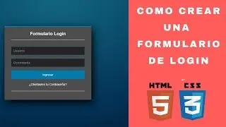 Crear un Formulario de Login con HTML y CSS - Desarrollo Web