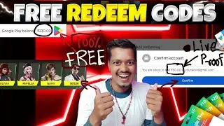 😱 100% FREE Google play REDEEM CODE, Google redeem codes, How to get free redeem code for play store