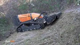 Радиоуправляемая косилка кусторез ROBOEVO для кошения на склонах