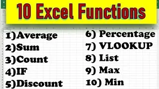 Top 10 most useful Excel formulas and functions- made easy 