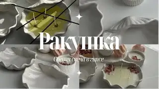 Свеча в гипсе / Ракушка 🐚